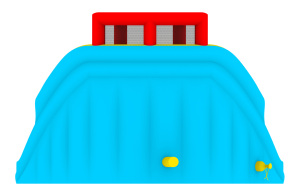 Doppia il brivido: scivolo gonfiabile a due piani con secchio d'acqua e piscina profonda per bambini - Product Image 3