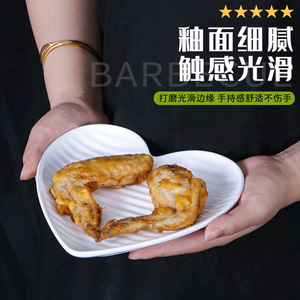 Platos pequeños de melamina, forma irregular, color sólido, duraderos, para servir comida en fiestas - Product Image 4