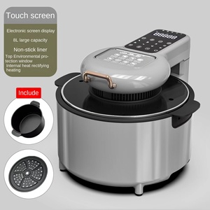 Friteuse électrique sans huile en acier inoxydable de 10 L avec rotation automatique, machine à frites, four multifonction, livraison directe pour camping-car - Product Image 3