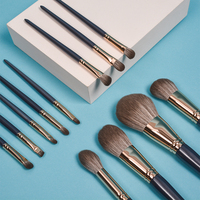 Kit de pinceaux de maquillage professionnel haut de gamme à manche en bois, 11 pièces, pour le visage et le correcteur, pour maquilleurs professionnels