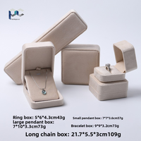 Boîte d'emballage pour bijoux en velours, plusieurs tailles et couleurs, pour le rangement des colliers, des boucles d'oreilles, des bagues, boîte à bijoux en flanelle