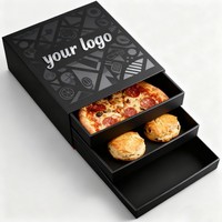 Cajas de Cartón Deslizantes para Pizza, Embalaje de Alimentos Personalizado de Fábrica OEM al por Mayor, Cajas de Pizza de Múltiples Niveles