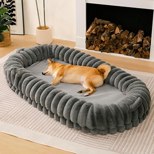 PAIPET Lit pour chien en peluche, design transfrontalier, adapté aux animaux et aux humains, détachable, lavable, conception sécurisée, canapé-lit paresseux, grand confort, toutes saisons - Product Image 2