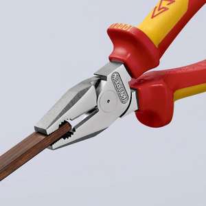 KNIPEX - 02 06 180 Alicates combinados de alto apalancamiento cromados, mangos aislados con empuñaduras multicomponente, comprobado con VDE - Product Image 5