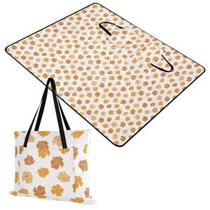 150x200cm Hawaii Recycled <b>Large</b> Zipper Handbag Waterproof Picnic <b>Mat</b> Custom Print Quilt Picnic Blanket With Shoulder Strap - Product Image 2