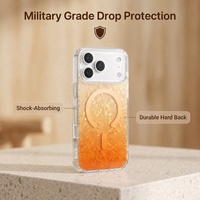 Coque de téléphone antichoc style Ins IMD avec cadre perlé irisé et paillettes dégradées pour iPhone 18 Pro Max 17 Pro 16 15 14 13