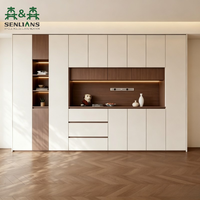 Buffet de salle à manger moderne et spacieux en bois naturel, meuble de rangement multifonctionnel en chêne massif écologique pour cuisine