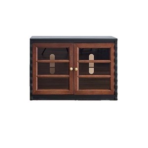 Mueble para TV de madera maciza con diseño de tablero de ajedrez, estilo retro francés, mueble de almacenamiento para sala de estar, mueble de suelo multifuncional - Product Image 5