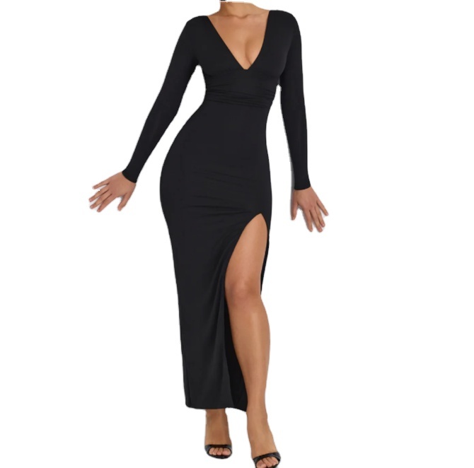 Women Sexy Long Sleeve Plain Color