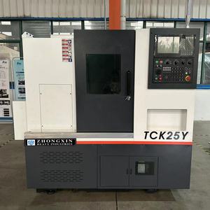 سرير أفقي صناعي معدني صغير مائل مع محور Y وبرج كهربائي آلات Fanuc TCK25Y - Product Image 2