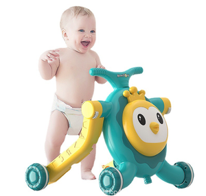 Andador de bebé antivuelco, 3 en 1, andador con carrito, patinete dos en uno, mecedora multicolor para niños, venta al por mayor - Product Image 2