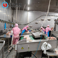 Équipement d'abattage de poulet 2000 Bph Ligne de production compacte pour poulets de chair