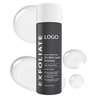 Sérum Visage Liquide à 2% d'Acide Salicylique BHA, Marque Privée OEM/ODM, Soin Hydratant et Éclaircissant, Meilleure Vente