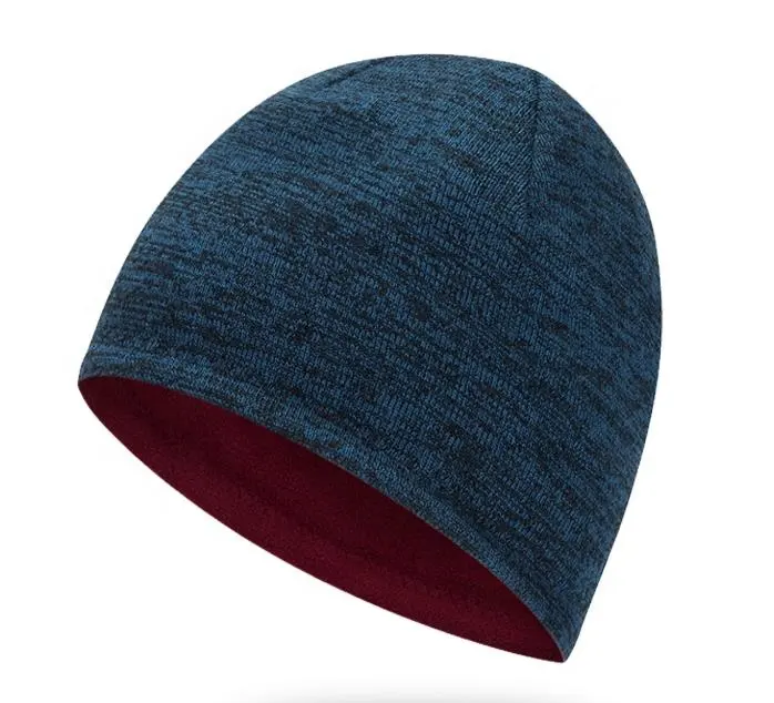 Personalized Mens Womens Unisex Winter Warm Slouchy Beanie Custom Reversible Fleece Beanie Hat Skull Ski Knit Cap New