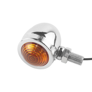 <span class=keywords><strong>Clignotant</strong></span> avant de moto à LED ambre 10 mm avec lentille transparente, lumière de position latérale clignotante pour <span class=keywords><strong>Chopper</strong></span> Cruiser Custom Jaune - Product Image 5