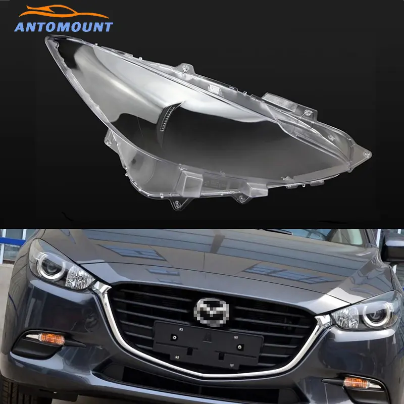 Car Headlight Lampshade Car headlight protective shell 1 Pair Car Left & Amp; Right Front Headlight Cover Waterproof Clear Headlight Lens Shell Cover Fit For Mazda 3 2006-2012 Color : Clear 