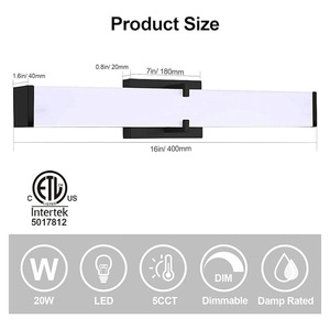 Worbest, espejo Led <span class=keywords><strong>de</strong></span> <span class=keywords><strong>baño</strong></span> negro mate moderno, luz <span class=keywords><strong>de</strong></span> pared, candelabro <span class=keywords><strong>de</strong></span> maquillaje, accesorios <span class=keywords><strong>de</strong></span> iluminación, espejo <span class=keywords><strong>de</strong></span> luz <span class=keywords><strong>de</strong></span> tocador <span class=keywords><strong>para</strong></span> <span class=keywords><strong>Baño</strong></span> - Product Image 4