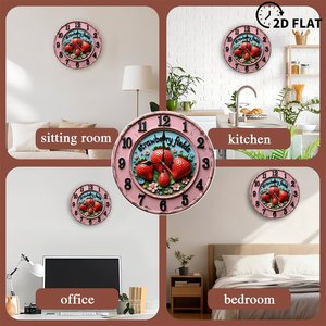 Round Wooden Wall <b>Clock</b> 25x25Cm Silent Quartz Natural Eco Friendly Home Living Room <b>Bedroom</b> Decor <b>Clock</b> - Product Image 3
