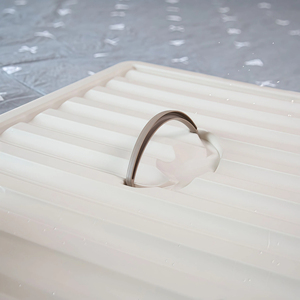 Nhiều Kích cỡ Stackable trong suốt 70L công suất lớn sọc mô hình thiết kế tổ chức PP nhựa lưu trữ Box với nắp - Product Image 6