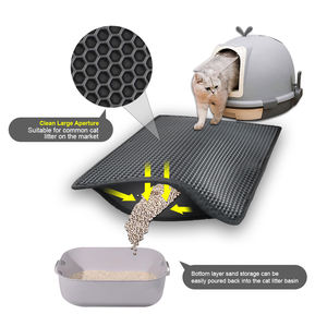 Tapis de litière pour chat en EVA souple, tapis de capture de sable pour toilette pour animaux de compagnie, tapis de chat personnalisé, nettoyant pour usage intérieur - Product Image 3