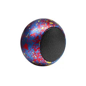 Venta caliente profesional bajo Metal Mini portátil redondo móvil música Subwoofer Bocinas Bluetooth altavoz inalámbrico con Radio FM