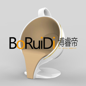 Silla de Ocio BoRuiDi de Fibra de Vidrio con Cuero PU, Mueble Cómodo para Centros Comerciales - Product Image 2