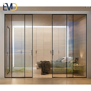 Grande porte patio coulissante avec <span class=keywords><strong>cadre</strong></span> en aluminium et porte intérieure silencieuse en alliage d'aluminium Service OEM disponible - Product Image 1