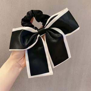 גדול קשת פצפוצי מוצק צבע סאטן משי פצפוצי גבוהה באיכות שיער להקות צרפתית טמפרמנט שיער אבזרים - Product Image 5