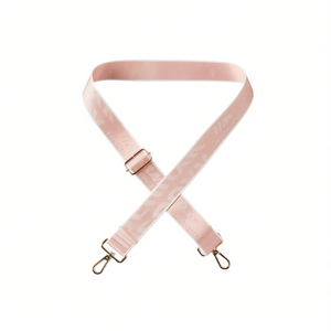 Cinghia in tessuto rosa con lettere inglesi da 4 cm per borsa a tracolla - Product Image 1