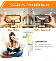 Bombilla LED G4 Tipo Maíz, AC/DC 12V 2W, Sin Parpadeo, Mini, Alto Brillo, Ahorro de Energía, Lámpara de Doble Pin para Lámparas de Araña y de Pared