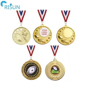 Üretici özelleştirilmiş maç madalya üreticisi 3D Rugby ödülü madalya Medalla madalyon özel Rugby madalya