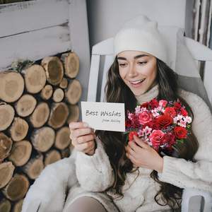 Cadeaux personnalisés Lumière LED et musique 3D Pop up Carte de voeux Bouquet de fleurs et de roses pour anniversaire de mariage Saint Valentin - Product Image 6