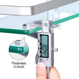 Estante de Ducha de Vidrio de Dos Niveles Montado en la <span class=keywords><strong>Pared</strong></span> con Toallero, Estante de Baño de Vidrio, Estante de Vidrio para Baño - Product Image 6