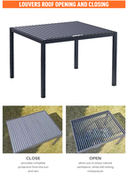 Pergolas bioclimatiques en aluminium, imperméables, avec revêtement en poudre, pergola extérieure, gazebo et pavillon