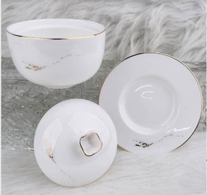 Vaisselle en porcelaine bleue et blanche de style chinois classique, bol en céramique imprimé sous glaçure, assiette à dîner et plat à condiments - Product Image 6