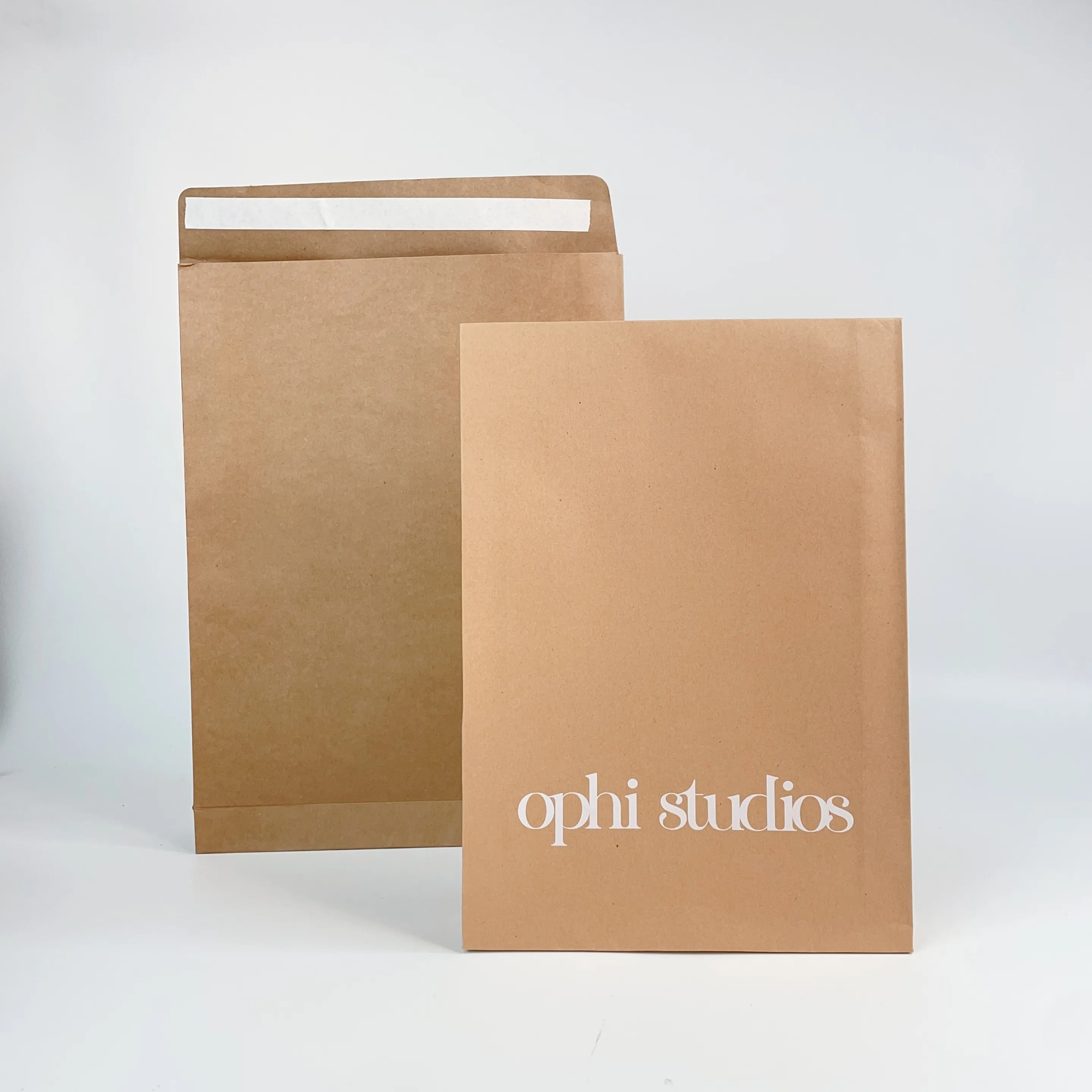 Recycled Custom Logo Self Seal Shipping Bag Gift Clothing Packaging Expandable Kraft Paper Mailer Envelope With Gusset