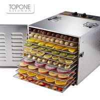 Déshydrateur d'aliments en acier inoxydable, sèche-fruits et légumes, machine de séchage pour fruits, citron et oignon