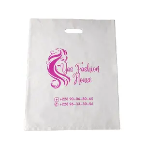 Die Cut Plastic HDPE LDPE Thickness With Logo Print Carrier Gift Boutique Retail Plastic Shopping Bags With Handle