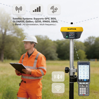 Kit Completo TopTech TK800 con Radio de 5W, 21 km de Distancia, Estación Base GNSS RTK, TK600 Láser RTK con Radio Externa