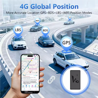 Localizador GPS para Coche 4G LTE GSM para Moto y Coche, Mini Rastreador Magnético Antirrobo con Aplicación Gratuita