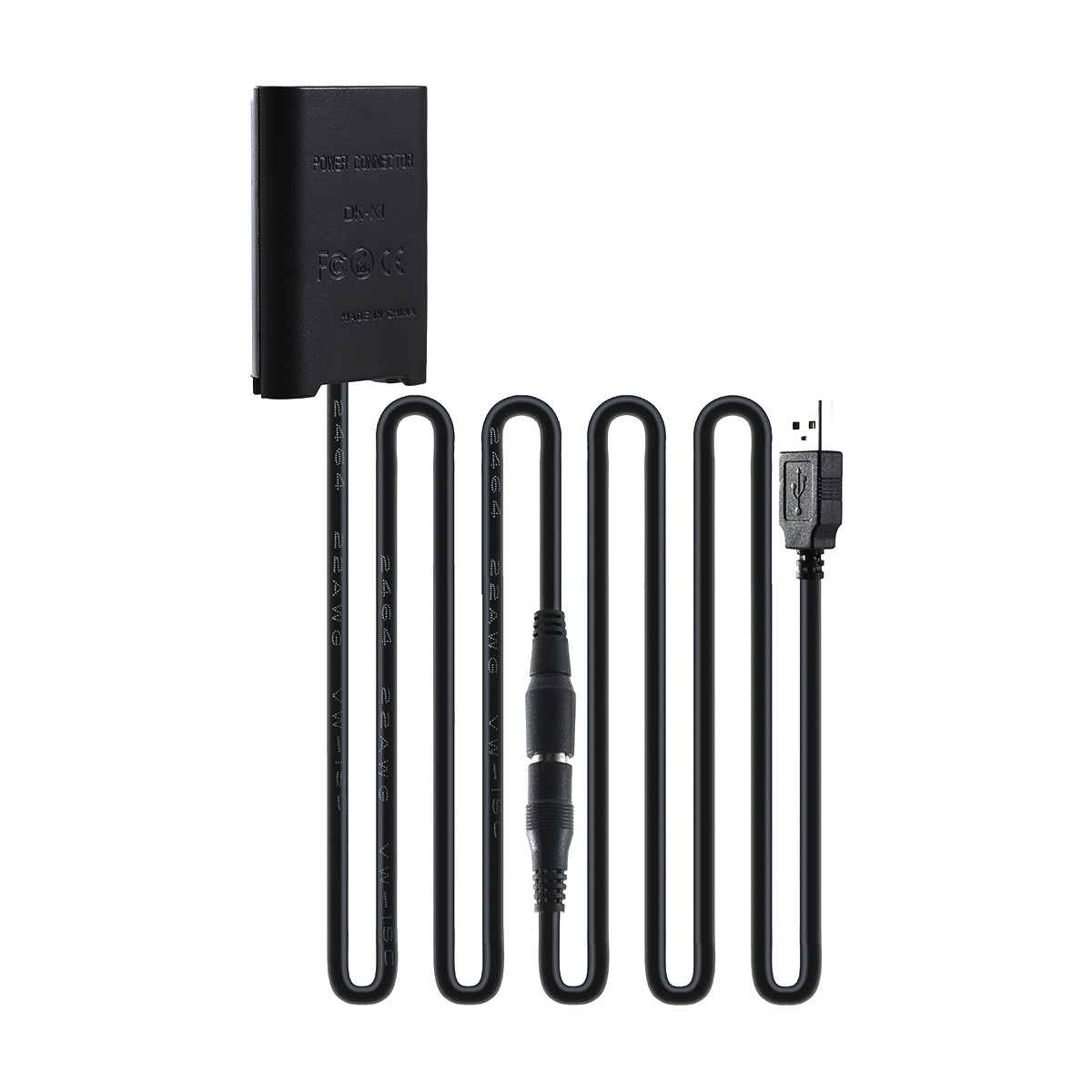 Cable de refuerzo USB negro