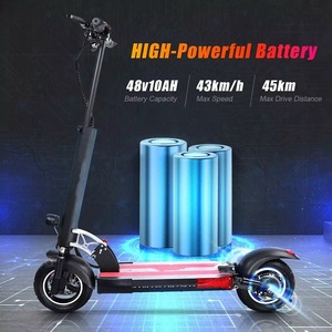 Gunai — trottinette électrique pliante, 10 pouces, avec siège, selle, choc arrière, éclairage, haute qualité - Product Image 3