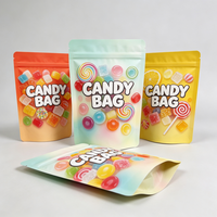 Pochette d'emballage alimentaire personnalisable avec fermeture éclair, taille et couleur au choix, faible MOQ, pour bonbons et snacks, sac en plastique recyclable