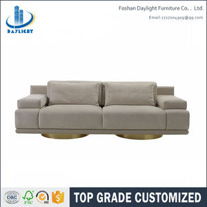 Fournisseur de la Chine Mobilier européen de luxe pour maison Ensembles de canapés en velours bleu foncé beige Ensembles de canapés fabriqués en Italie - Product Image 3