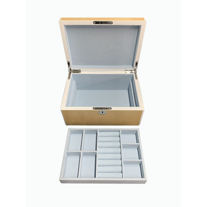 Portable Matte natural Leather Jewelry Box Organizer Necklace Ring Earring Storage Case