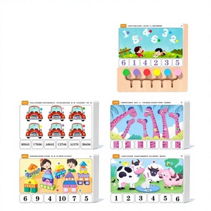 Nuovo Set di Giochi in Legno per Bambini per Allenare il Pensiero Logico, Metodi di Gioco Multipli, Sviluppo Cerebrale Completo, <span class=keywords><strong>Educazione</strong></span> Precoce 3-6 Anni - Product Image 2