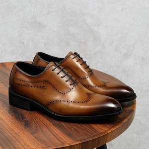 Fashion Trend British <b>Pointed</b>-<b>Toe</b> Leather Shoes Korean Version Business Formal Breathable Men's Leather Shoes - Product Image 3