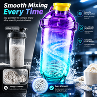 Shaker de 500 ml pour protéines avec boule mélangeuse, sans BPA, en PP, étanche, pour musculation, bouteille de mélange, fabrication OEM