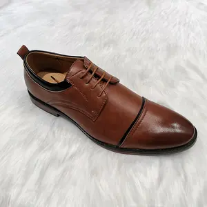 उच्च-गुणवत्ता चमड़े के कारोबार पुरुषों की औपचारिक चमड़े के जूते, पुरुषों की ब्राउन फीता-जूते बताया आरामदायक जूते