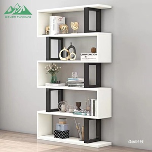 Estantería Industrial Geométrica en Forma de S Wayon, Estantería Abierta para Exhibición, Almacenamiento, Biblioteca - Product Image 4